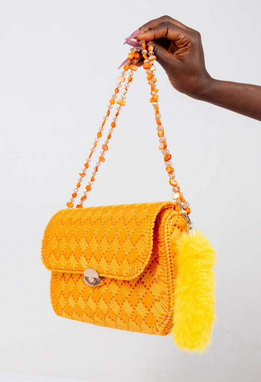 Roro Atelier Sunburst weave bag