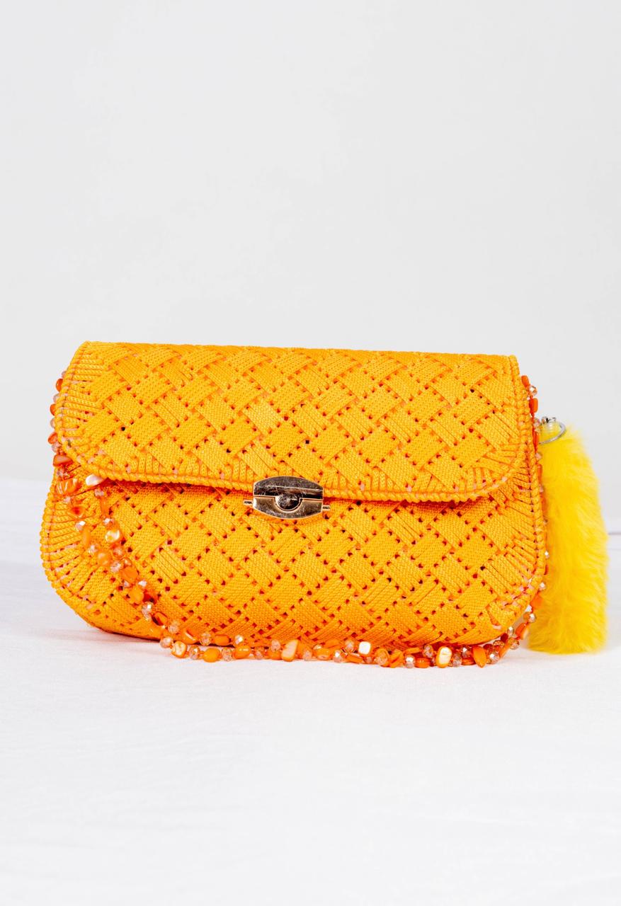 Roro Atelier Sunburst weave bag